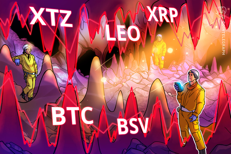 Bitcoins (BTC), XTZ, LEO, XRP, BSV