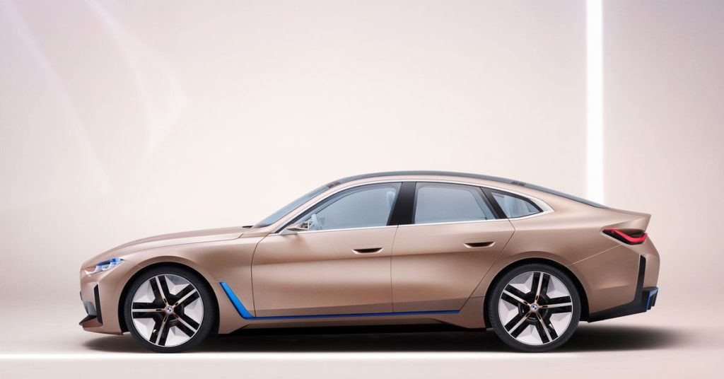 BMW’s electric i4 sedan finally shown off in concept form