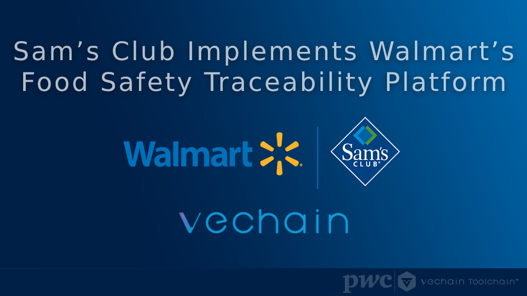 Walmart China Brings Together Sam’s Club and VeChain to Take One Step Further Towards Blockchainization With Safe Food Traceability Platform – CREAM