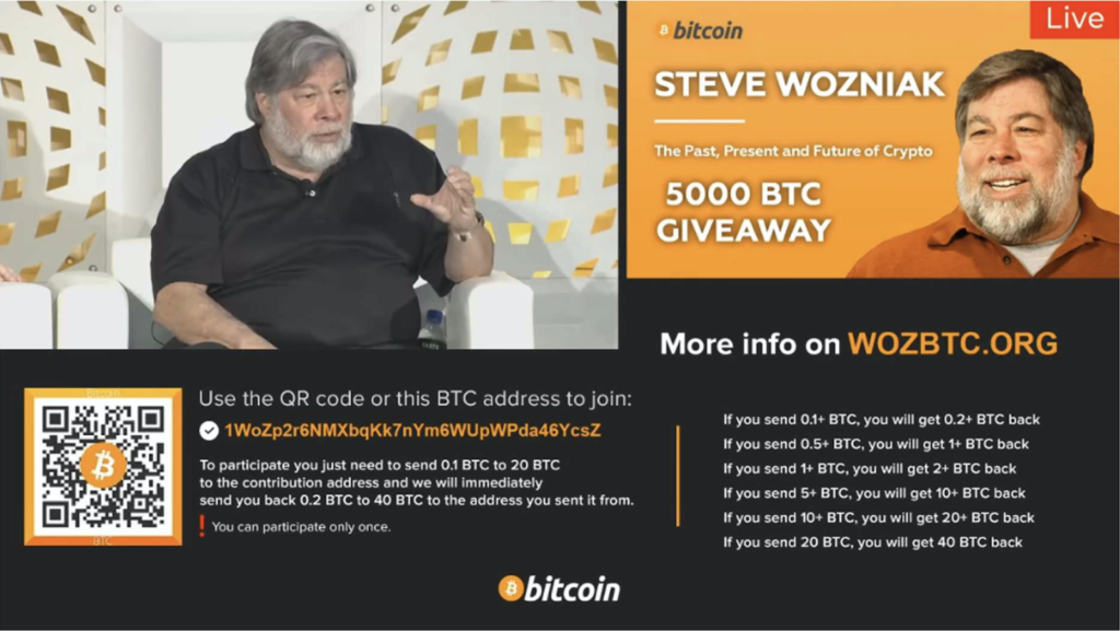 Wozniak lawsuit tells YouTube: Be more like Twitter on bitcoin giveaway scams