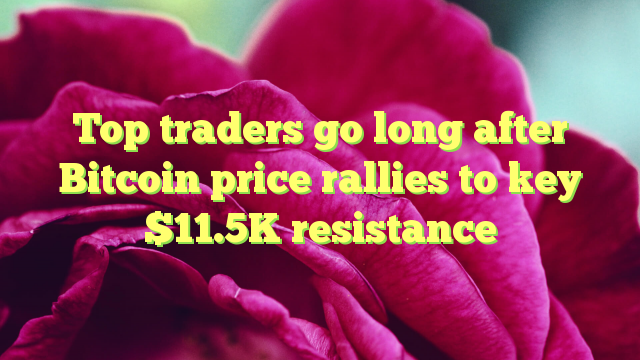 Top traders go long after Bitcoin price rallies to key $11.5K resistance