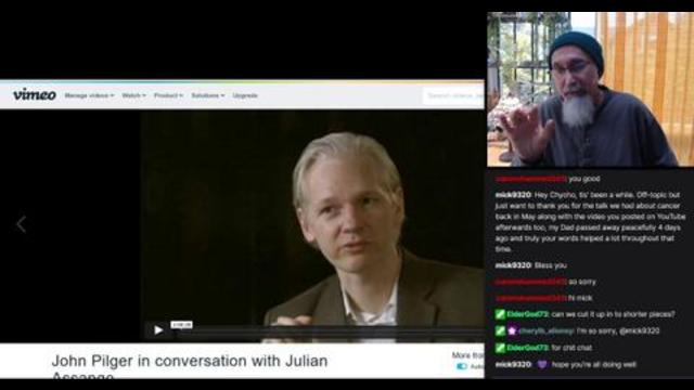 Julian Assange, P10: Pepe Escobar’s Prometheus Bound (27:07), John Pilger interviews Assange (39:43)