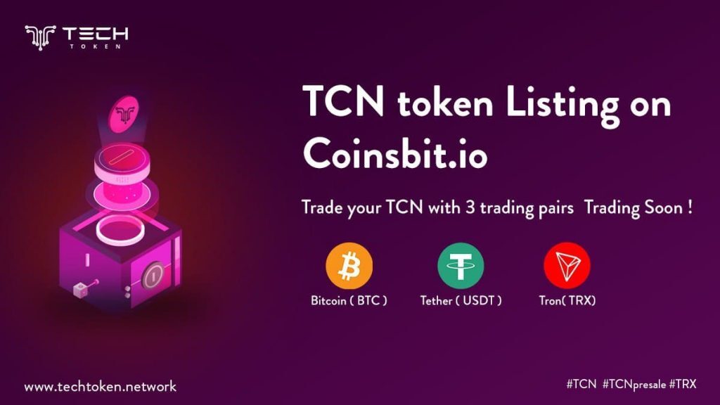 Coinsbit and TCN Announce Their New Partnership to List TCN Tokens.