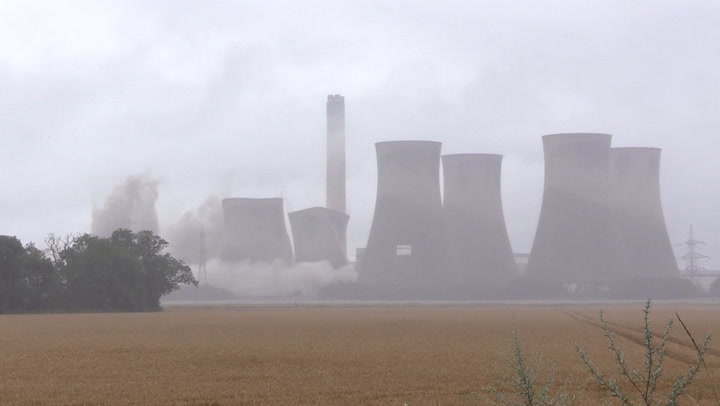 Watch: Yorkshire landmark Eggborough power station demolished
