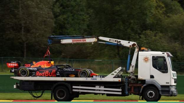 Belgian Grand Prix: Max Verstappen fastest for Red Bull despite crash – BBC Sport