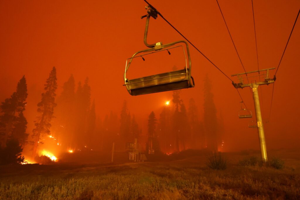 South Lake Tahoe residents urged to leave in middle of night as Caldor Fire draws near