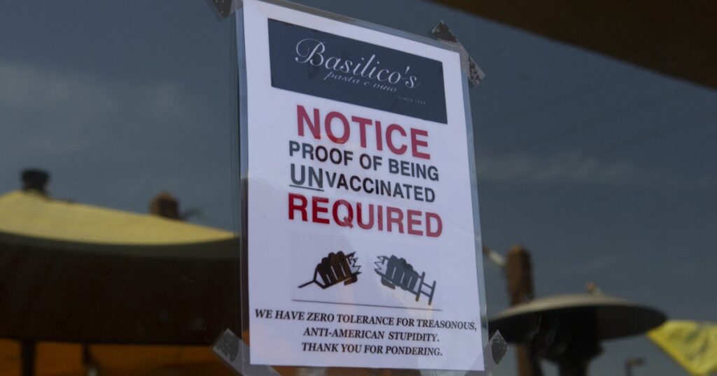 Huntington Beach restaurant wants unvaccinated diners