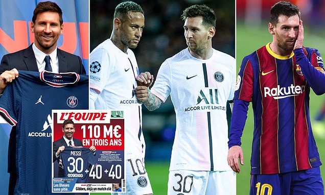 Lionel Messi’s PSG contract details are ‘leaked’, with £94m paid in wages and a cryptocurrency stake | Daily Mail Online