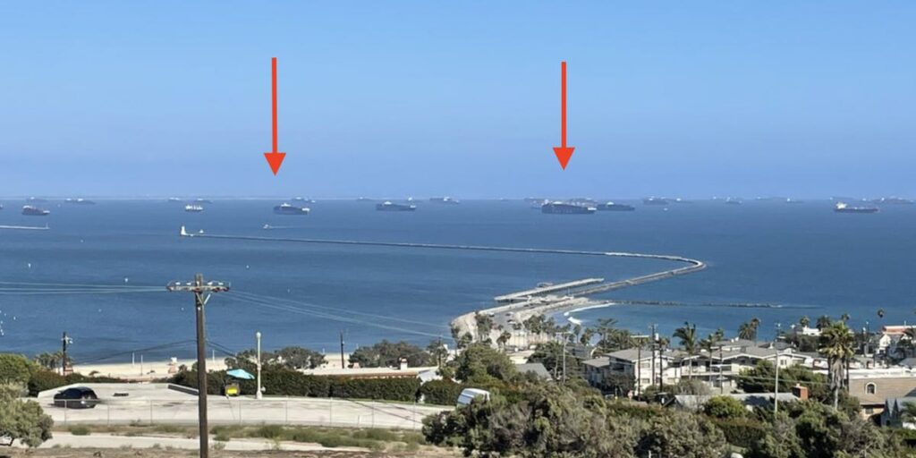 The director of one of the largest ports in the US warns the shipping industry is in ‘crisis mode’ as 66 cargo ships float off the California shore
