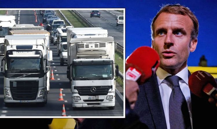 Macron red-faced over French lorry drivers demand for pay rise to equal post-Brexit UK | World | News | Express.co.uk