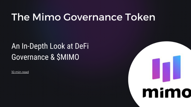 The Mimo Governance Token. “All political systems need to mediate… | by mimo | Sep, 2021 |