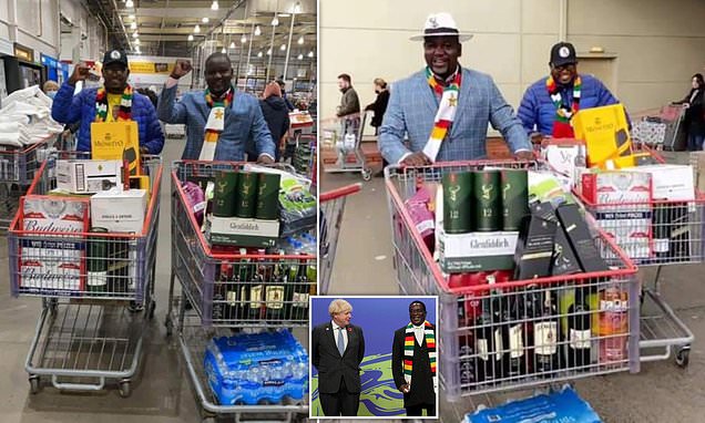 Zimbabweans throw party to welcome president Emmerson Mnangagwa to the UK for Cop26
