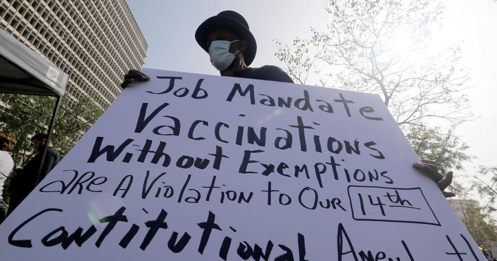 Ten states sue over COVID vaccine requirements for health care workers