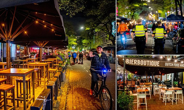 Streets in the Netherlands are deserted as curfew comes in | Daily Mail Online