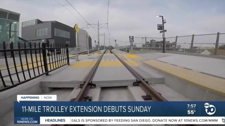 11-mile trolley extension debuts Sunday