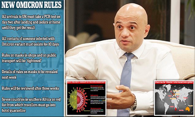 Sajid Javid says Christmas will be ‘great’ despite Omicron strain | Daily Mail Online