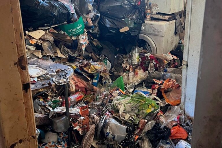 Landlord forced to dig out hoarder’s human ‘waste mountain’