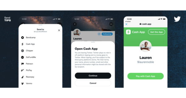 Twitter Adds New Payment Options to Its Tips Feature