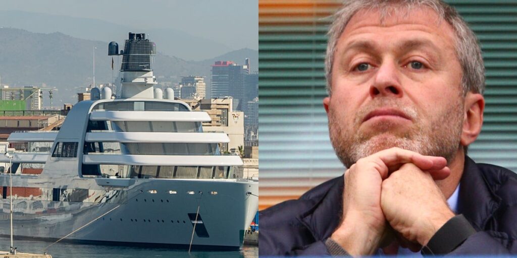Russian Oligarch Abramovich’s Superyacht Targeted by Graffiti Activist