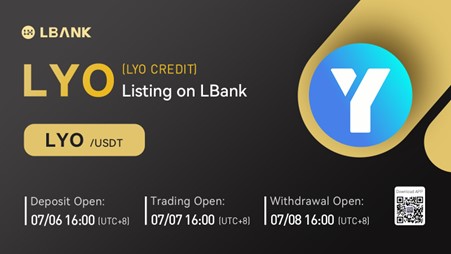 LYO Credit (LYO) Is Now Available for Trading on LBank Exchange – Press release Bitcoin News
