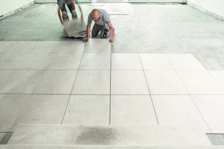 Ceramic floors can be installed up to 8 times faster than traditional tiles –