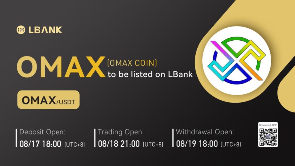 LBank Exchange Will List Omax Coin (OMAX) on August 18, 2022 – BitcoinEthereumNews.com