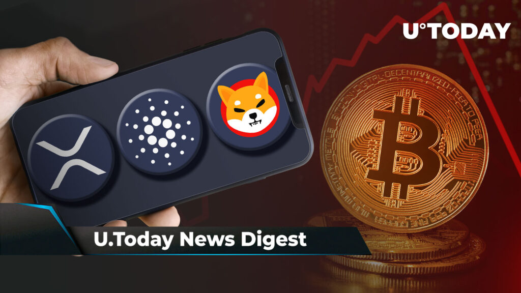 Ripple CEO’s Meeting with CFTC Commissioner Sparks Speculation, BTC Continues to Slide, SHIB, XRP, ADA See High Interest in Community: Crypto News Digest by U.Today