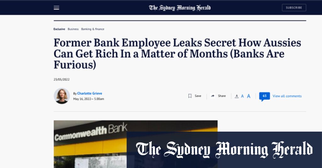Facebook scam using Sydney Morning Herald brand to promote crypto fraud