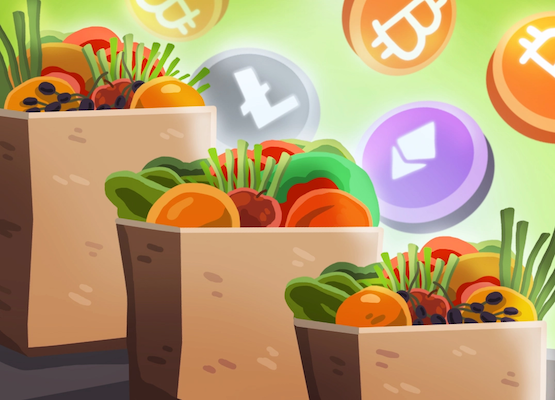 How can I use Bitcoin to buy food?