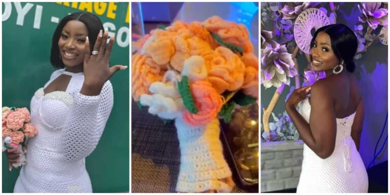 “She Wanted Something Unique and Classy”: Designer Behind Bride’s Crochet Dress Speaks – Legit.ng