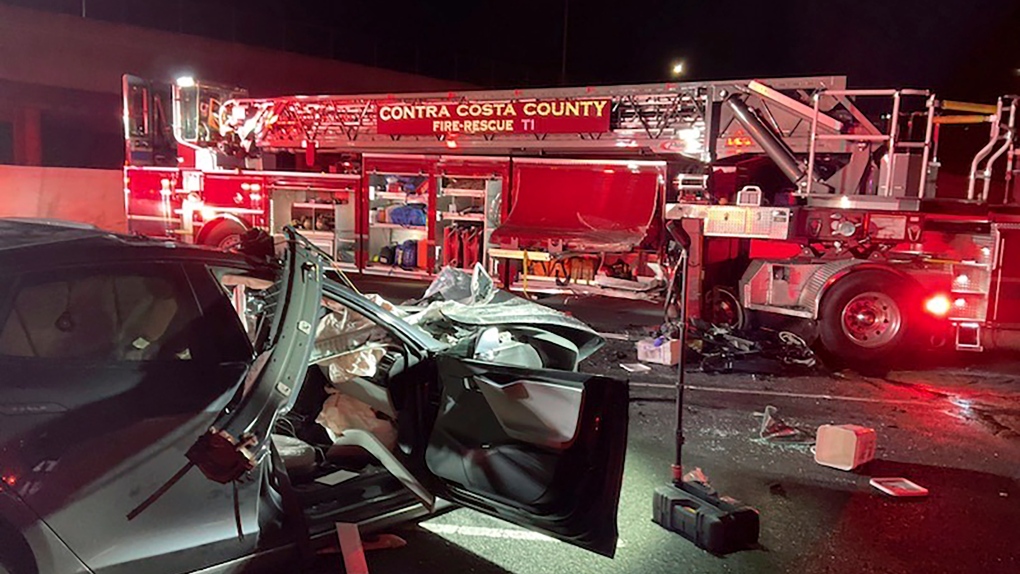 Tesla driver killed after plowing into firetruck on freeway