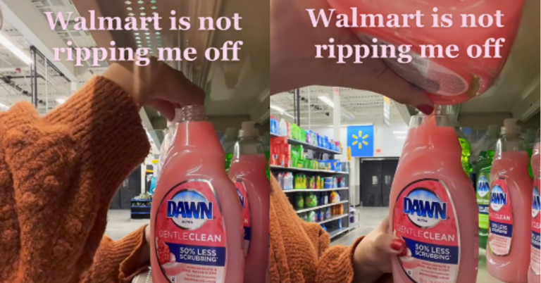 Walmart Customer Goes Viral Filling Up Dawn Dish Soap to Avoid “Getting Ripped Off”