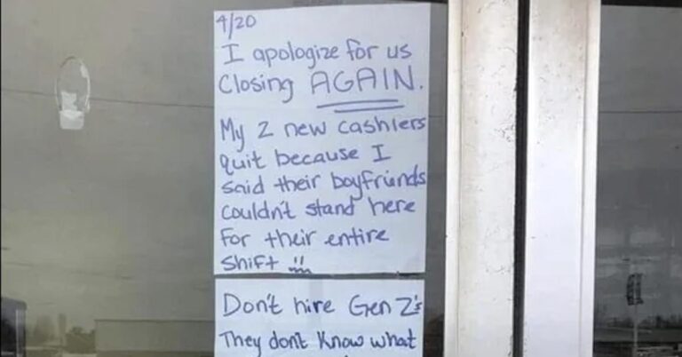 Business Owner’s Hiring Sign Says Gen-Z Doesn’t Know How to Work, Gets Torched Online