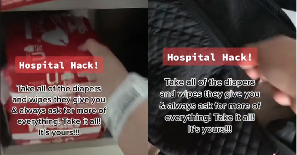 Woman’s “Hospital Hack” Encourages New Moms to Take Every Item from Their Rooms