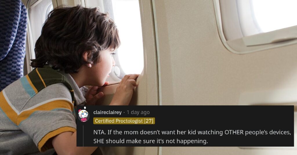 Mom Calls Out Passenger for Watching R-Rated Movie on Flight and Making Her Kid Cry