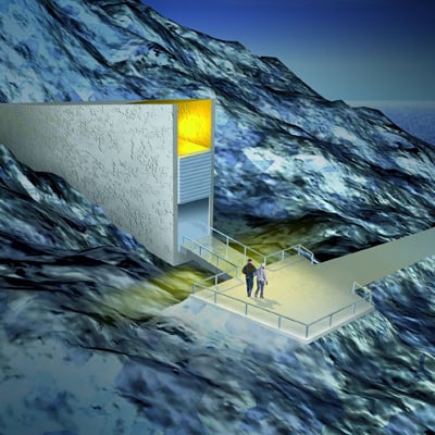 “Doomsday Seed Vault” in the Arctic. Bill Gates 2006 Initiative