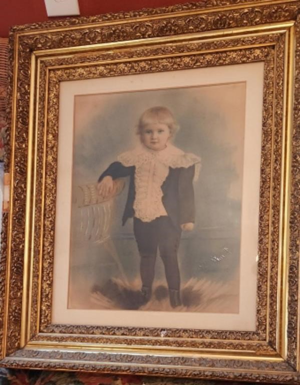 Victorian Era Hand Tinted Portrait of Young Boy | Live and Online Auctions on HiBid.com