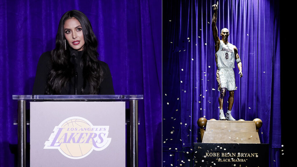 Kobe Bryant statue: Vanessa Bryant reveals her work with artist Julie Amrany on tribute unveiled at Crypto.com Arena – ABC7 Los Angeles