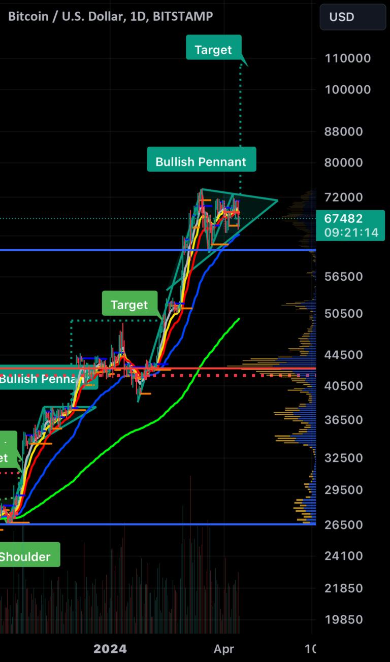 Bitcoin Bull Pennant Forms Bee Halving, Can the Rally Hold? for BITSTAMP:BTCUSD by ParabolicP